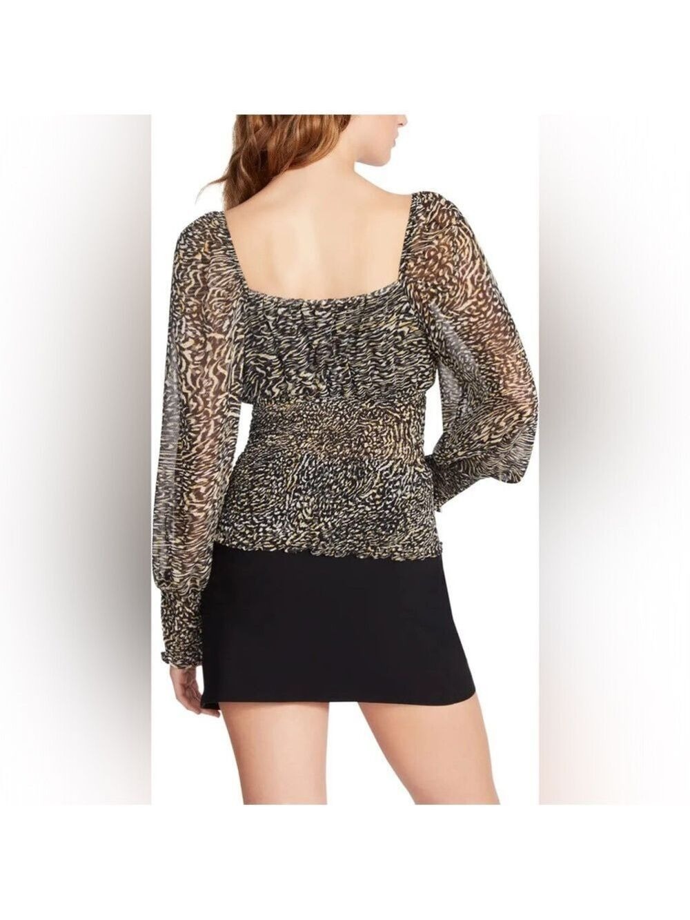 NWT $69 Steve Madden Print Top - Picture 2 of 8
